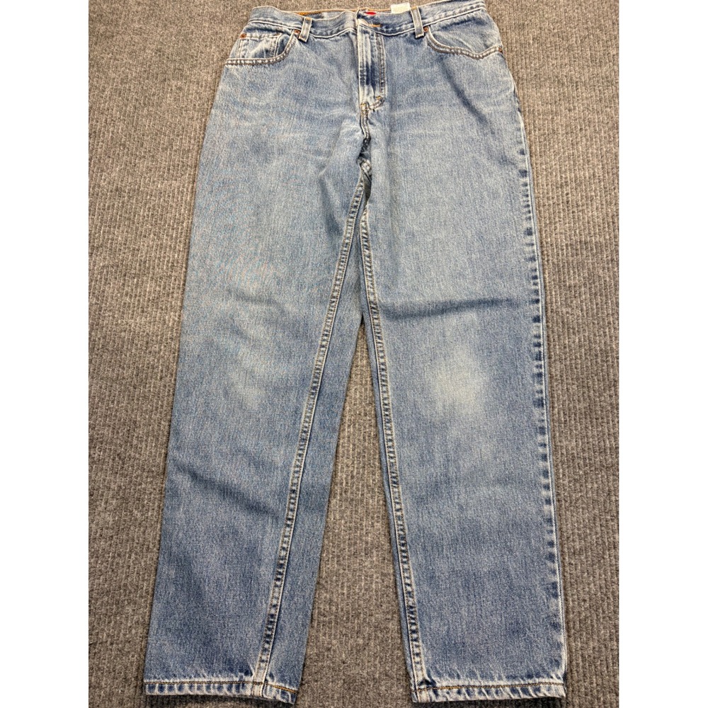 Levis 550 Classic Relaxed Tapered Leg Jeans Medium Wash Blue Denim Women 12 M